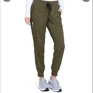 BARCO Grey’s Anatomy Spandex Stretch Olive Green Jogger Scrub Pant
